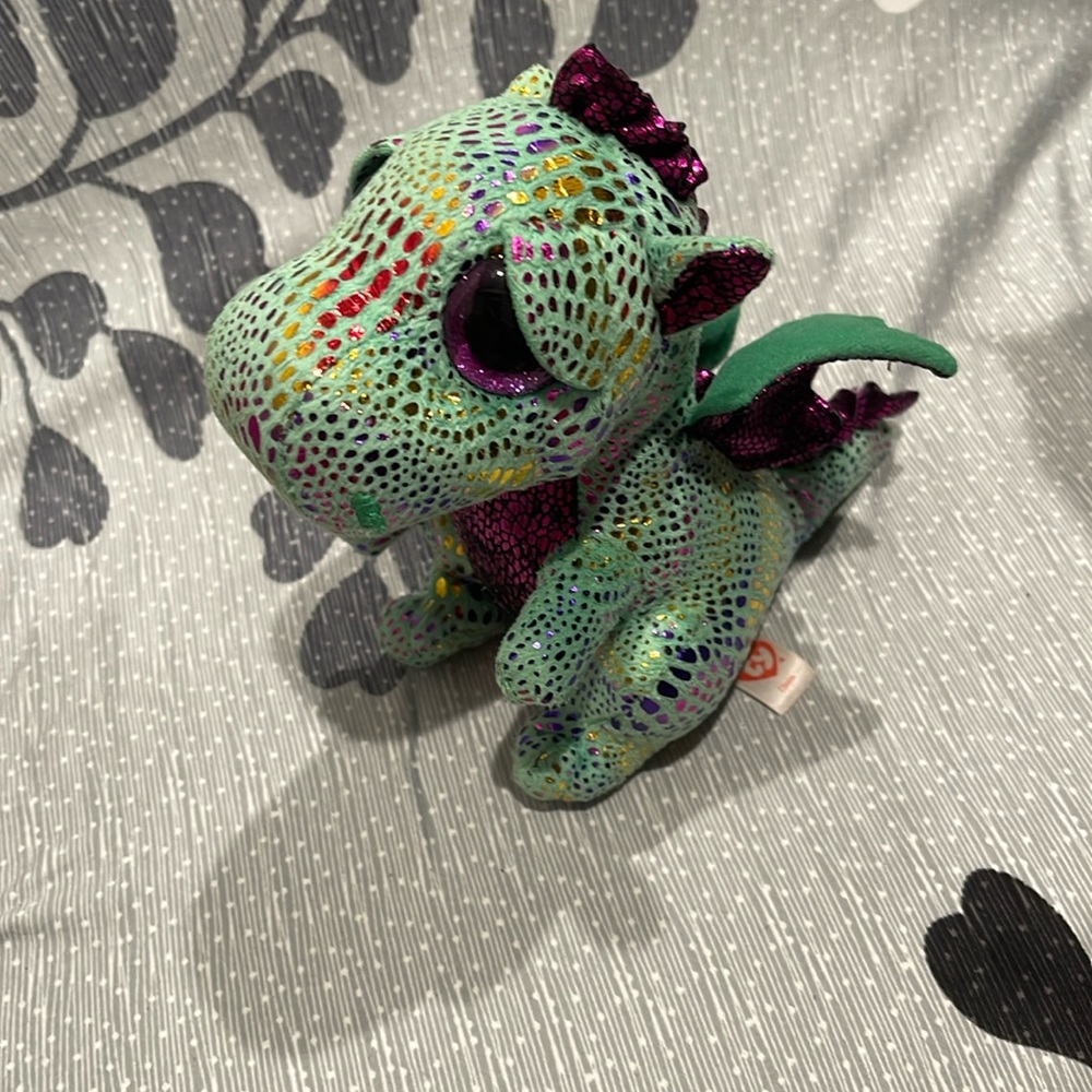 Ty Beanie Boos Cinder Dragon Plush 6" Stuffed Toy Animal 2017 tush‎ tag only